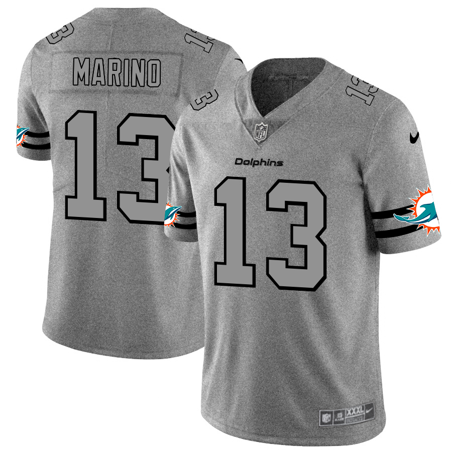Miami Dolphins #13 Dan Marino Men Nike Gray Gridiron II Vapor Untouchable Limited NFL Jersey->miami dolphins->NFL Jersey